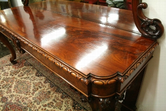 Antique Magnificent Carved Mahogany Hall Table/Serving Table