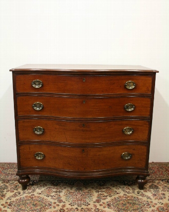 George III Serpentine Mahogany Chest of Drawers