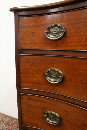 Antique George III Serpentine Mahogany Chest of Drawers