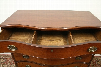 Antique George III Serpentine Mahogany Chest of Drawers