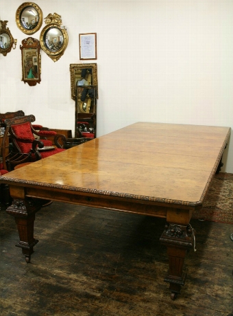 Early Victorian Pollard Oak Dining Table