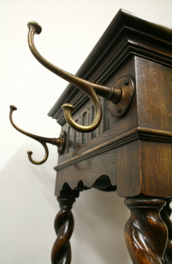 Antique Freestanding Oak Hall Stand