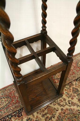 Antique Freestanding Oak Hall Stand