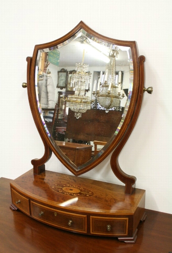 Edwards & Roberts Inlaid Mahogany Dressing Mirror