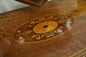 Antique Edwards & Roberts Inlaid Mahogany Dressing Mirror
