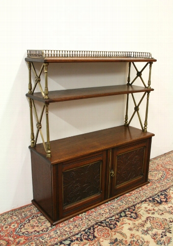 Late Victorian Walnut Wall Shelves/Cupboard