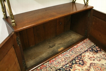 Antique Late Victorian Walnut Wall Shelves/Cupboard