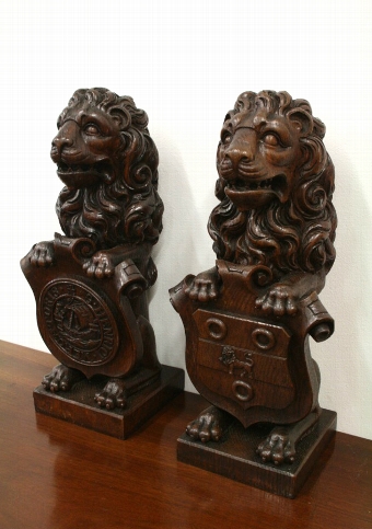 Pair of Lion Finials
