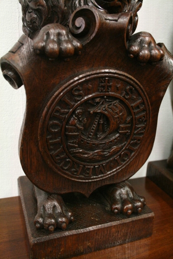 Antique Pair of Lion Finials