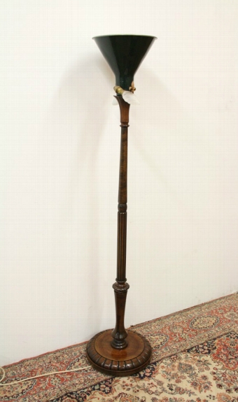 Art Deco Walnut Standard Lamp