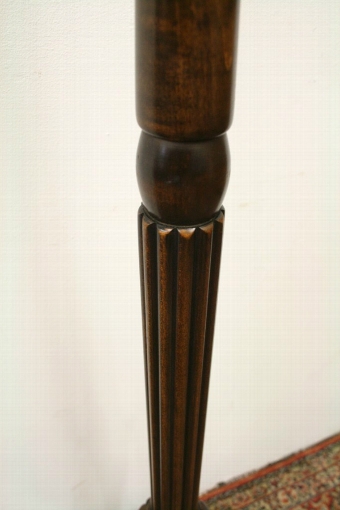 Antique Art Deco Walnut Standard Lamp