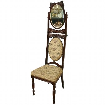 Rare Victorian Carved Walnut Chair