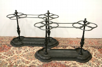 Pair of Large Cast Iron Stick Stands