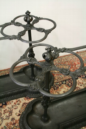 Antique Pair of Large Cast Iron Stick Stands
