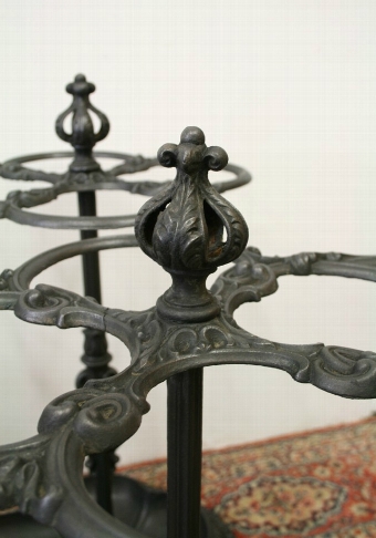 Antique Pair of Large Cast Iron Stick Stands