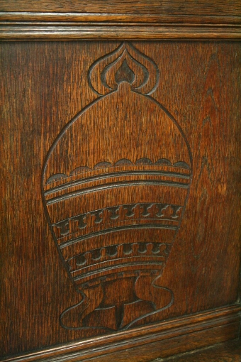 Antique Victorian Carved Oak Hall Chair
