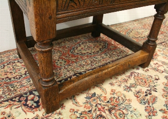 Antique Victorian Carved Oak Hall Chair