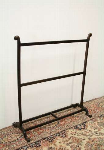 Late Victorian Mahogany and Laburnum Towel Rail