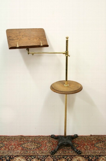Late Victorian Adjustable Lectern/Side Table
