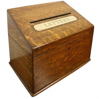 Late Victorian Country House Oak Letter Box