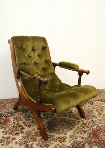 Arts & Crafts Walnut Ladies Easy Chair