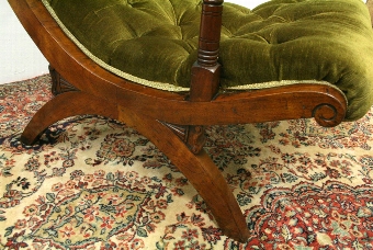 Antique Arts & Crafts Walnut Ladies Easy Chair