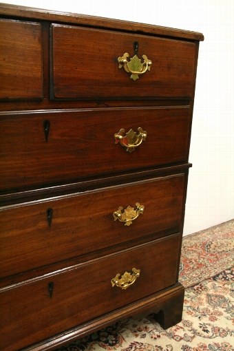 Antique George III Mahogany 2 Part Chest of Drawers
