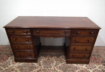 Victorian Mahogany Kneehole Writing Desk