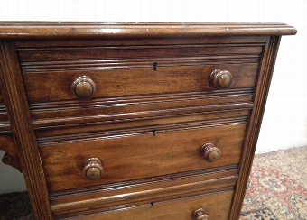 Antique Victorian Mahogany Kneehole Writing Desk