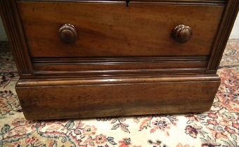 Antique Victorian Mahogany Kneehole Writing Desk