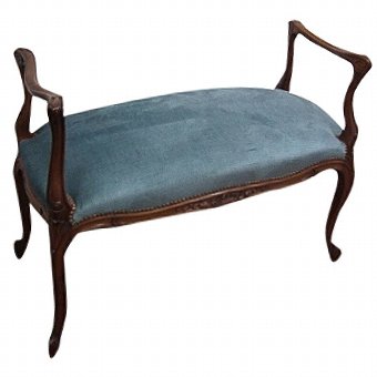 Victorian Carved Walnut Stool/Window Seat