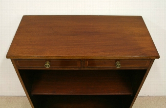 Antique Sheraton Style Inlaid Open Bookcase