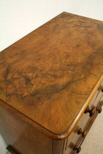 Antique Victorian Burr Walnut Chest of Drawers