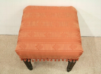 Antique Victorian Bobbin Leg Stool