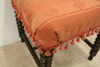 Antique Victorian Bobbin Leg Stool