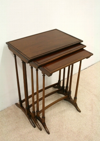 Nest of 3 Georgian Style Mahogany Occasional Tables
