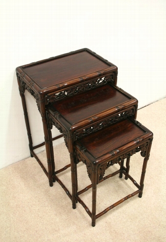 Nest of 3 Carved Occasional Tables
