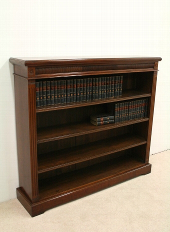 Georgian Style Walnut Open Bookcase
