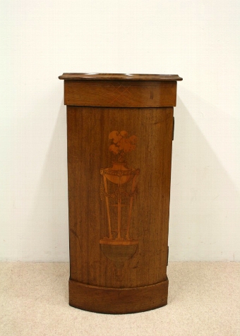 Antique Mid Victorian Bow Front Locker