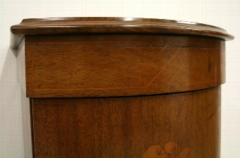 Antique Mid Victorian Bow Front Locker