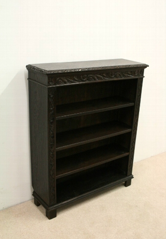 Late Victorian Jacobean Style Oak Bookcase