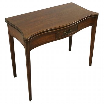 George III Serpentine Fold Over Table