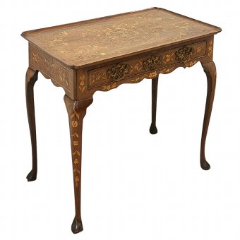Dutch Marquetry Inlaid Side Table