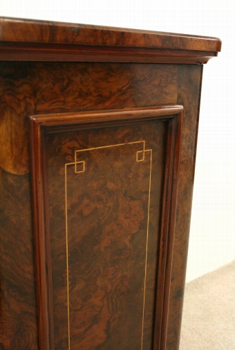 Antique Pair of Original Victorian Burr Walnut Lockers