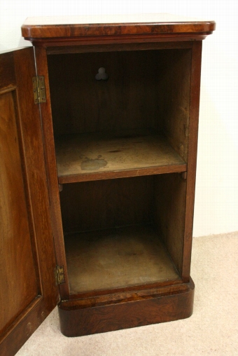 Antique Pair of Original Victorian Burr Walnut Lockers