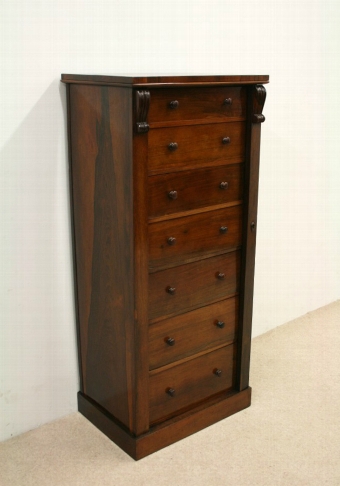 Mid Victorian Rosewood Wellington Chest