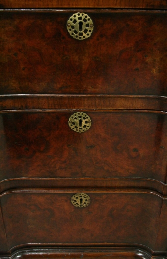 Antique Georgian Style Burr Walnut Chest of Drawers