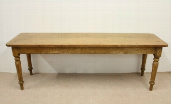 Antique Victorian Yellow Pine Kitchen Table