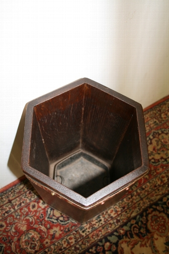 Antique Oak Hexagonal Stick Stand