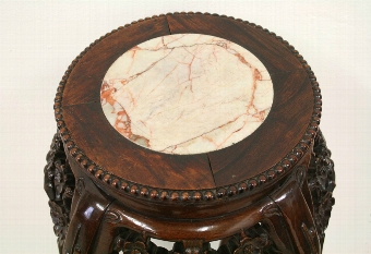 Antique Chinese Carved Hardwood Plant Stand
